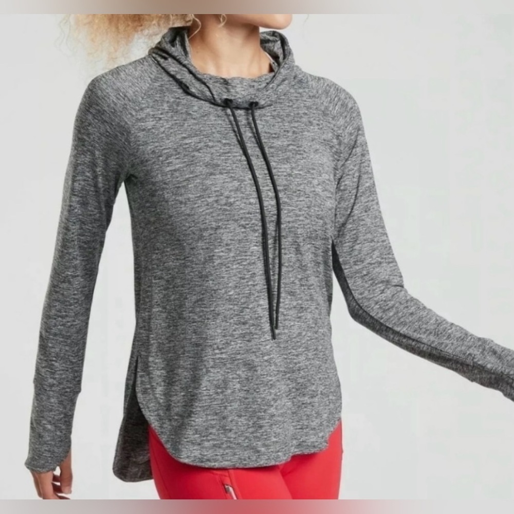 Athleta Light Gray Uptempo Hoodie - Size L